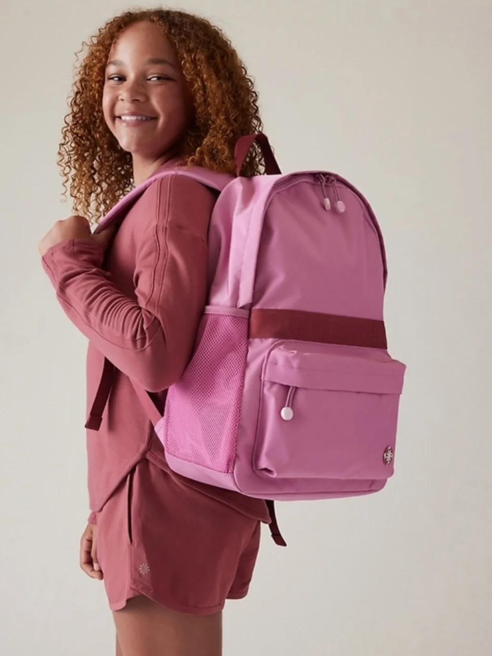 Athleta Girl $65 Limitless Backpack Color Maritima Pink